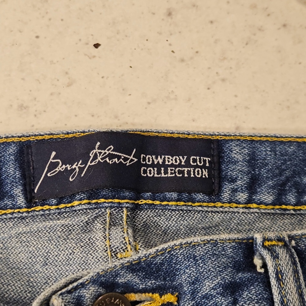 George Strait Wrangler Blue Slim Straight Jeans Classic Denim - Picture 5 of 5